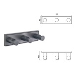 MODENA GUN GREY τριπλή κρεμάστρα 3853-3GG - Image 3