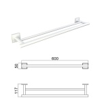 MODENA WHITE MATT διπλή πετσετοθήκη 3848WM - Image 3