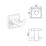 MODENA WHITE MATT διπλή κρεμάστρα 3850-2WM - Image 3