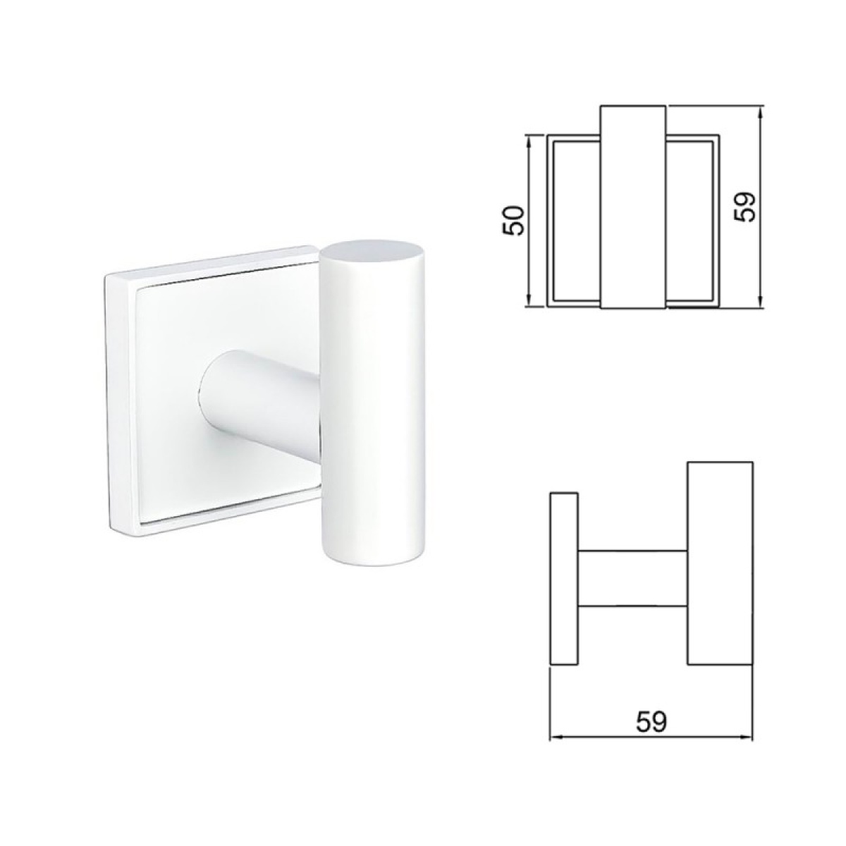 MODENA WHITE MATT κρεμάστρα 3850WM - Image 3