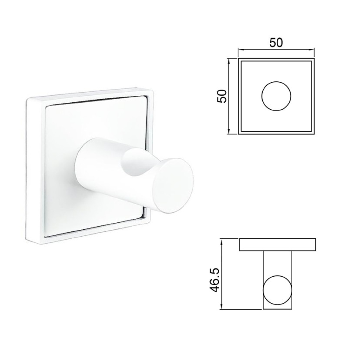MODENA WHITE MATT κρεμάστρα 3853-1WM - Image 3