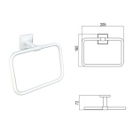 MODENA WHITE MATT πετσετοθήκη 3860WM - Image 2