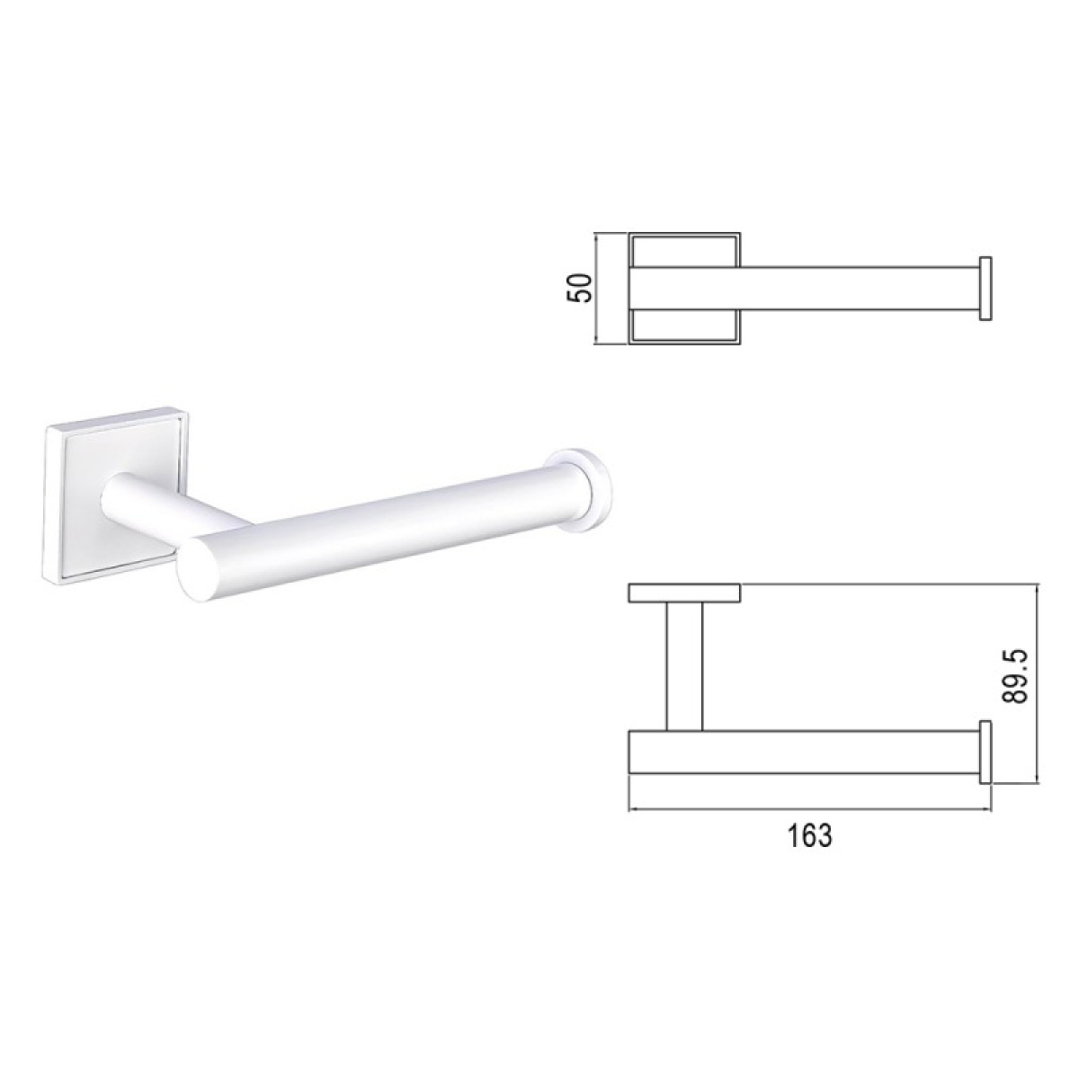 MODENA WHITE MATT χαρτοθήκη τουαλέτας 3851-1WM - Image 3