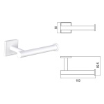 MODENA WHITE MATT χαρτοθήκη τουαλέτας 3851-1WM - Image 3