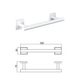 MODENA WHITE MATT βάση για πετσέτα 30cm 3824WM - Image 2