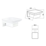MODENA WHITE MATT σαπουνοθήκη 3859WM - Image 2