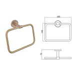 LUSSO BRUSH ROSE GOLD πετσετοθήκη 3660BRG - Image 3