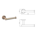LUSSO BRUSH ROSE GOLD χαρτοθήκη τουαλέτας 3651-1BRG - Image 3