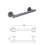 LUSSO GUN GREY βάση για πετσέτα 30cm 3624GG - Image 3