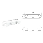 LUSSO WHITE MATT τριπλή κρεμάστρα 3653-3WM - Image 3