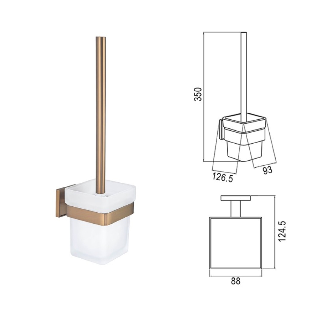 MODENA BRUSH ROSE GOLD πιγκάλ τουαλέτας 3894BRG - Image 2