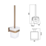 MODENA BRUSH ROSE GOLD πιγκάλ τουαλέτας 3894BRG - Image 2