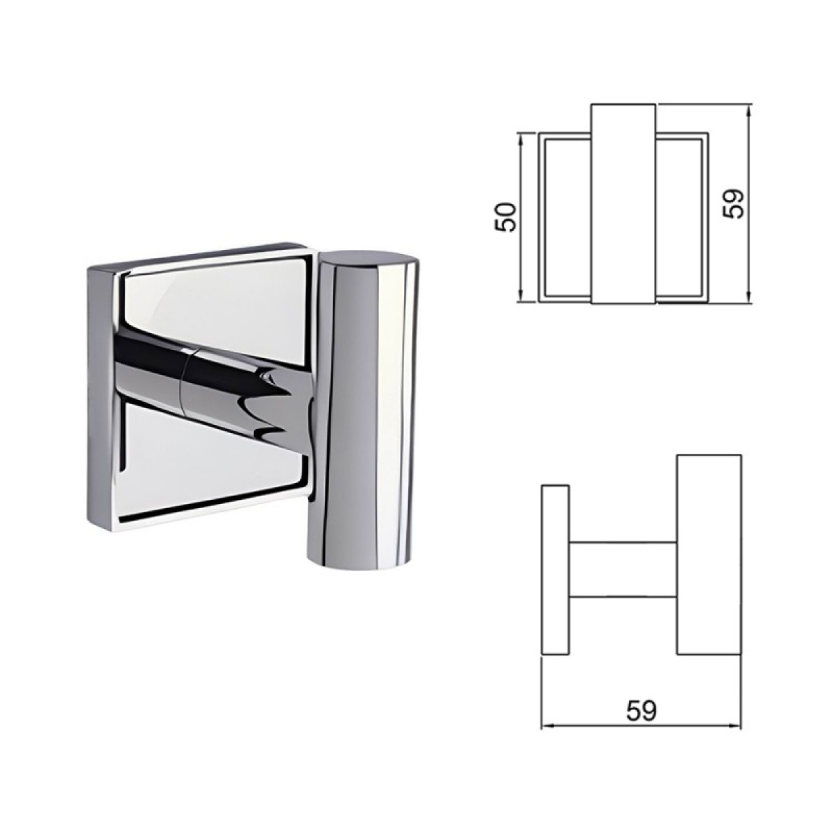 MODENA CHROME μονή κρεμάστρα 3850C - Image 2