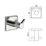 MODENA CHROME διπλή κρεμάστρα 3850-2C - Image 2