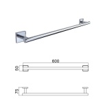 MODENA CHROME βάση για πετσέτα 60cm 3825C - Image 2