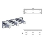 MODENA CHROME τριπλή κρεμάστρα 3853-3C - Image 2