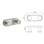 LUSSO BRUSH διπλή κρεμάστρα 3653-2BS - Image 3