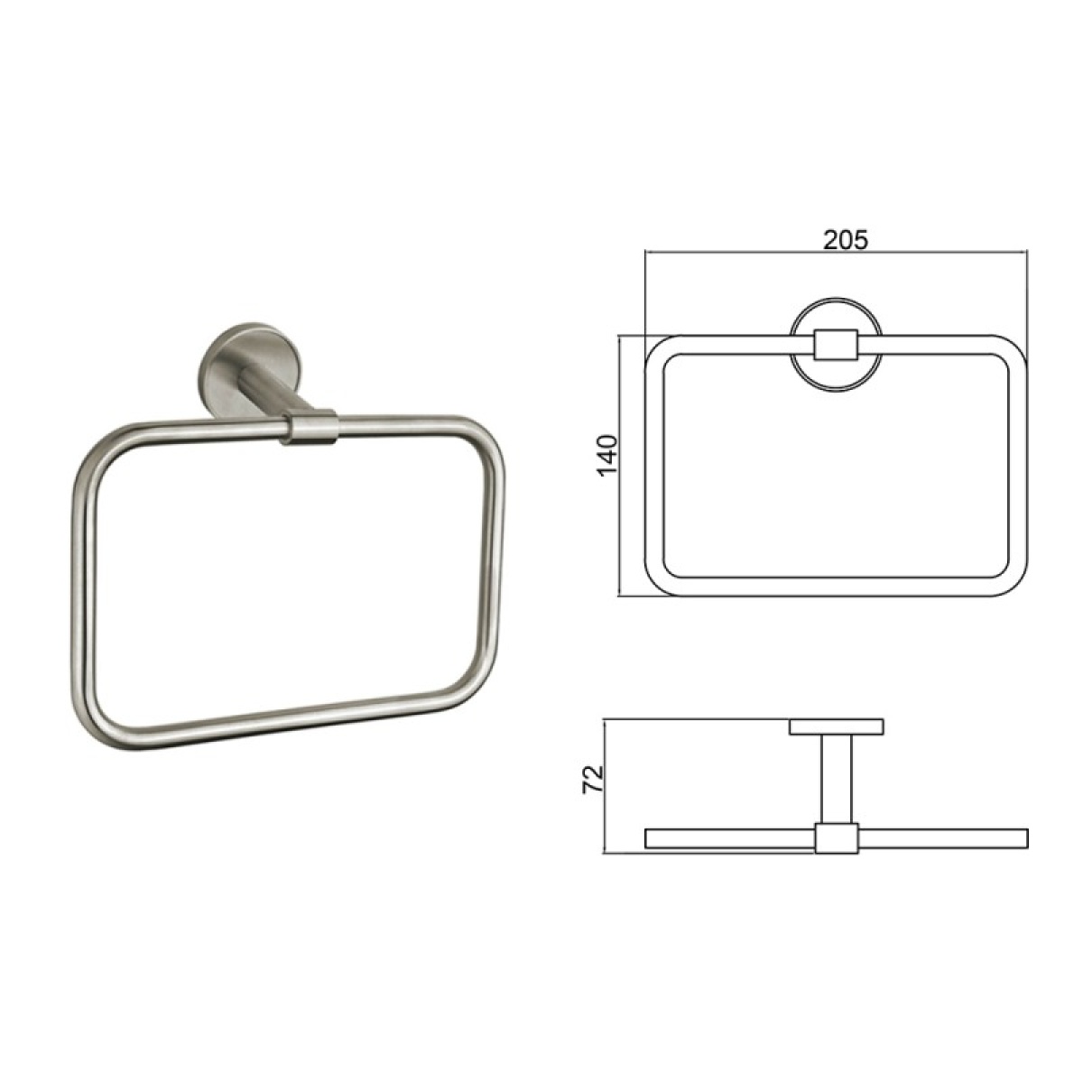 LUSSO BRUSH πετσετοθήκη 3660BS - Image 3
