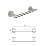 LUSSO BRUSH βάση για πετσέτα 30cm 3624BS - Image 3