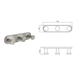 LUSSO BRUSH τριπλή κρεμάστρα 3653-3BS - Image 3