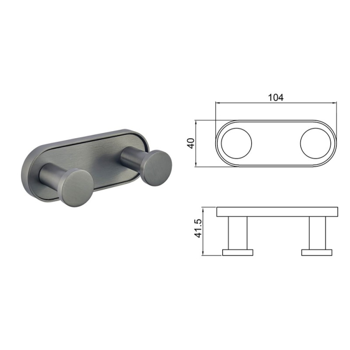 LUSSO CHROME διπλή κρεμάστρα 3653-2C - Image 3