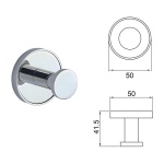 LUSSO CHROME μονή κρεμάστρα 3653-1C - Image 2