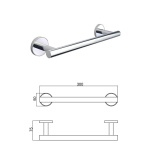 LUSSO CHROME βάση για πετσέτα 30cm 3624C - Image 3