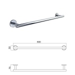 LUSSO CHROME βάση για πετσέτα 60cm 3625C - Image 3