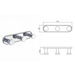 LUSSO CHROME τριπλή κρεμάστρα 3653-3C - Image 2