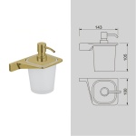 SANYA ντισπένσερ υγρού σαπουνιού 2863GOLD - Image 3