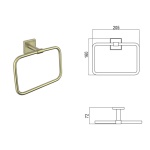 MODENA BRUSH GOLD πετσετοθήκη 3860BG - Image 2