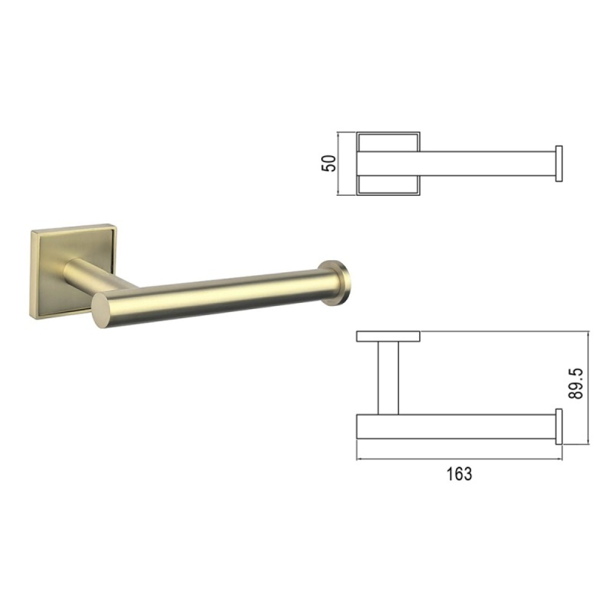 MODENA BRUSH GOLD χαρτοθήκη τουαλέτας 3851-1BG - Image 3