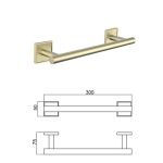 MODENA BRUSH GOLD βάση για πετσέτα 30cm 3824BG - Image 3