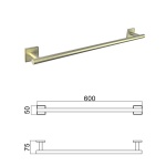 MODENA BRUSH GOLD βάση για πετσέτα 60cm 3825BG - Image 3