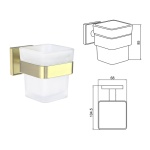 MODENA BRUSH GOLD ποτήρι 3858BG - Image 2