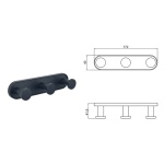 LUSSO BLACK MATT τριπλή κρεμάστρα 3653-3BM - Image 3