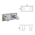 MODENA BRUSH διπλή κρεμάστρα 3853-2BS - Image 3