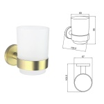 LUSSO BRUSH GOLD ποτήρι 3658BG - Image 3