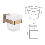MODENA BRUSH ROSE GOLD ποτήρι 3858BRG - Image 2