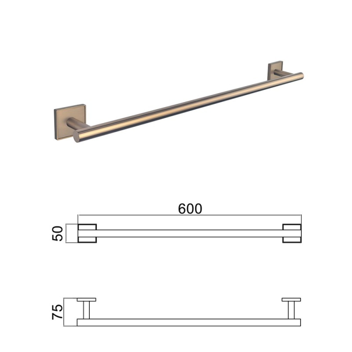 MODENA BRG βάση για πετσέτα 60cm 3825BRG - Image 3