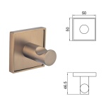 MODENA BRUSH ROSE GOLD μονή κρεμάστρα 3853-1BRG - Image 2