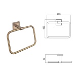 MODENA BRUSH ROSE GOLD πετσετοθήκη 3860BRG - Image 3