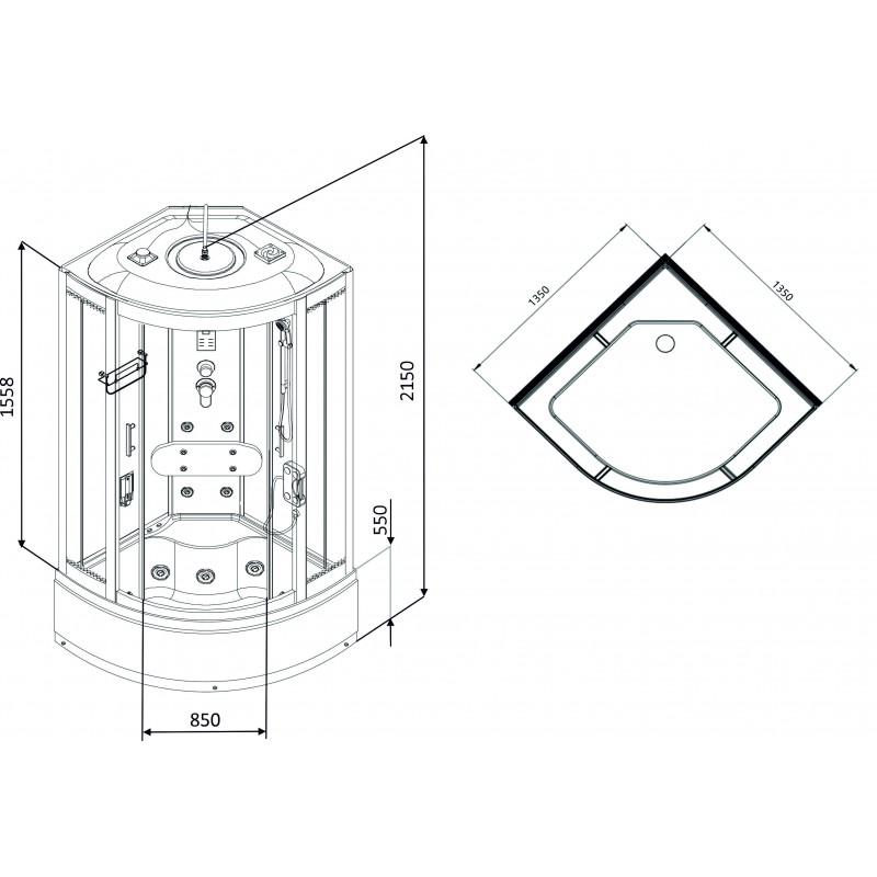 2213NEW-D-800x800-1 Καμπίνα υδρομασάζ ICSH 2213NEW - Image 1