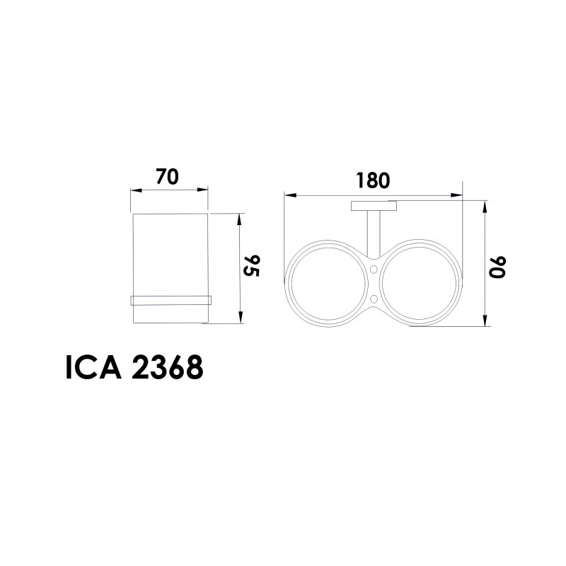 2368-800x800-1 Αξεσουάρ μπάνιου Άστι ICA 2368 - Image 1