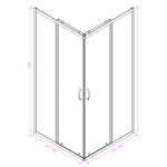 Καμπίνα ντους ICS 275/31NEW 80*80 EASY ASSEMBLE - Image 2