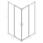 Καμπίνα ντους ICS 275/31NEW 90*90 EASY ASSEMBLE - Image 2