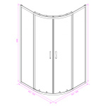 Καμπίνα ντους ICS 585/31 NEW 90*90 EASY ASSEMBLE - Image 2