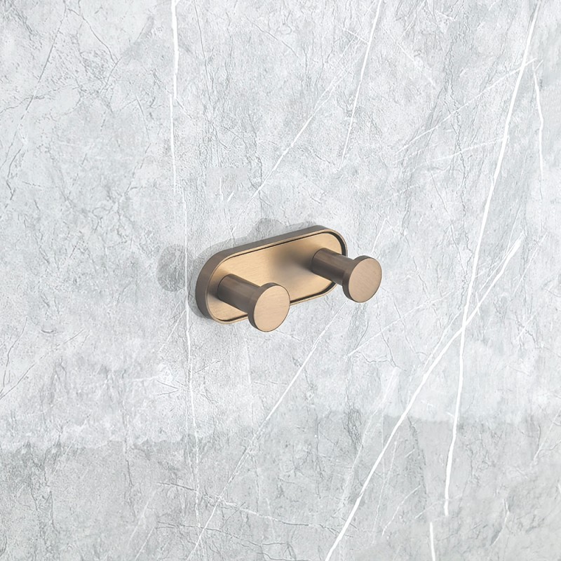 3-800x800-81 LUSSO BRUSH ROSE GOLD διπλή κρεμάστρα 3653-2BRG - Image 1