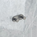 LUSSO GUN GREY διπλή κρεμάστρα 3653-2GG - Image 2