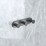 LUSSO GUN GREY τριπλή κρεμάστρα 3653-3GG